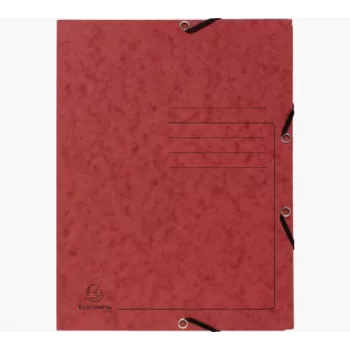 Exacompta carpeta de archivo A4 3 solapas cartón rojo 55405E
