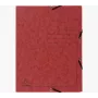 Exacompta carpeta de archivo A4 3 solapas cartón rojo 55405E