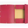 Exacompta carpeta de archivo A4 3 solapas cartón rojo 55405E