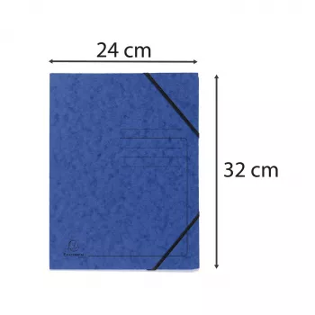 Exacompta Colorspan carpeta con goma A4 azul 355 g/m²