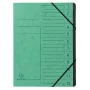 Exacompta carpeta expandible 12 compartimentos verde Colorspan