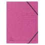 Exacompta carpeta con goma A4 rosa Colorspan 355g sin solapas