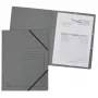 Exacompta carpeta con goma A4 gris Colorspan 355g sin solapas interiores