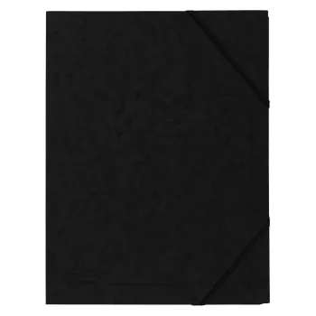 Exacompta Colorspan carpeta elástica de esquinas A4, 355 g, sin solapas, negra