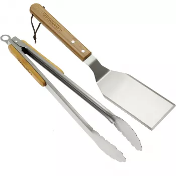 Set de utensilios de barbacoa Campingaz Duo espátula y pinzas - acero inoxidable