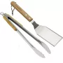 Campingaz set de utensilios para barbacoa Duo espátula y pinzas – set de herramientas para barbacoa de acero inoxidable