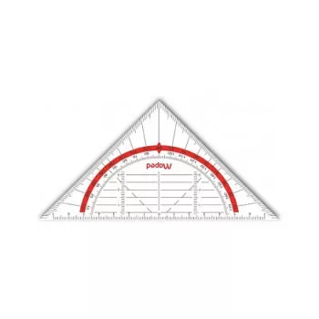 Escuadra geométrica Maped Study 16 cm - poliestireno transparente - triángulo 45°/45°/90°