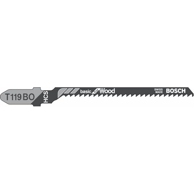 Hoja de sierra de calar BOSCH T119BO para contrachapado, 100 piezas