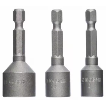 Set de vasos de impacto Bosch 3 piezas 50 mm 8 10 13 mm 2608551078