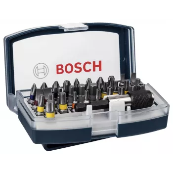 Set de puntas de destornillador Bosch 32 piezas Torx, Phillips, Pozidriv, hexagonal, ranurada, Torq-Set longitud 25 mm