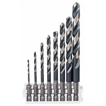 Set de brocas helicoidales HSS Bosch 2608577139 Impact Control 8 piezas 2-10 mm