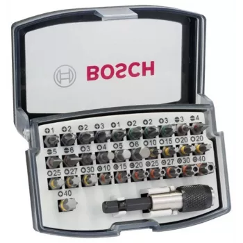 Bosch Accessories 2607017564 set de puntas 32 piezas set de puntas de destornillador con soporte magnético