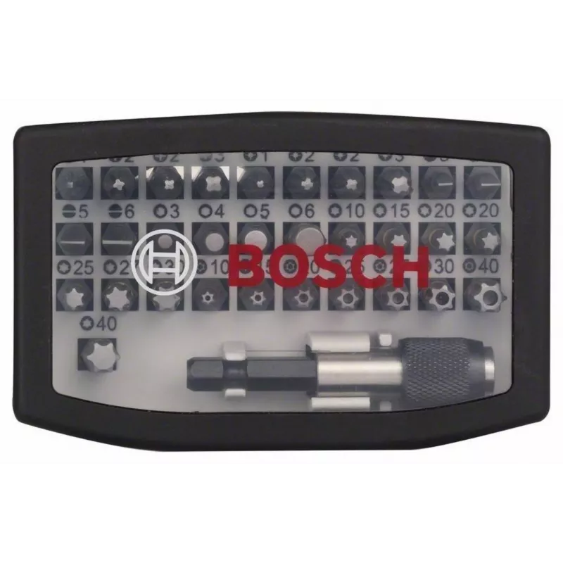 Bosch Accessories 2607017564 set de puntas 32 piezas set de puntas de destornillador con soporte magnético