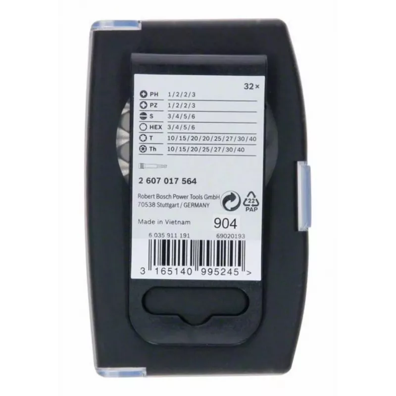 Bosch Accessories 2607017564 set de puntas 32 piezas set de puntas de destornillador con soporte magnético