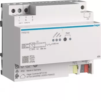 Hager TYFS110 fuente de alimentación KNX 2 salidas 1280 mA