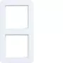 Hager C.1 marco embellecedor 2 elementos blanco luz mate WAD7200WM