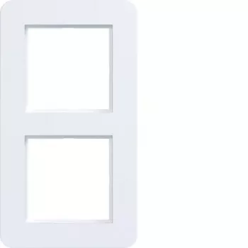 Hager C.8 marco 2 elementos blanco luz mate WAD9200WM