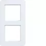 Hager C.8 marco 2 elementos blanco luz mate WAD9200WM