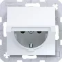 Hager WAS1110WG toma de corriente schuko blanco luz brillante