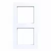 Hager A.1 marco embellecedor 2 elementos blanco luz brillante WAD6200WG