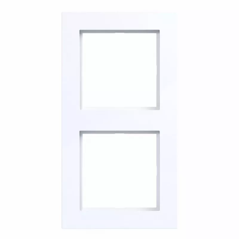 Hager A.1 marco embellecedor 2 elementos blanco luz brillante WAD6200WG