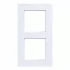 Hager WAD8200WM marco embellecedor 2 elementos, A.8, blanco luz mate