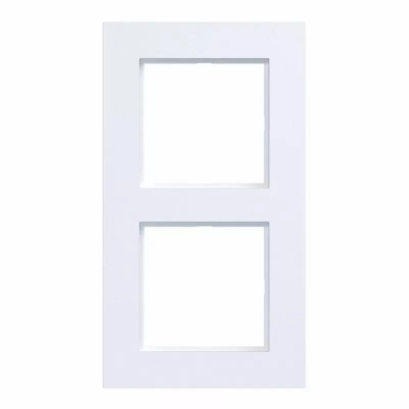 Hager WAD8200WM marco embellecedor 2 elementos, A.8, blanco luz mate