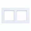 Hager WAD8200WM marco embellecedor 2 elementos, A.8, blanco luz mate