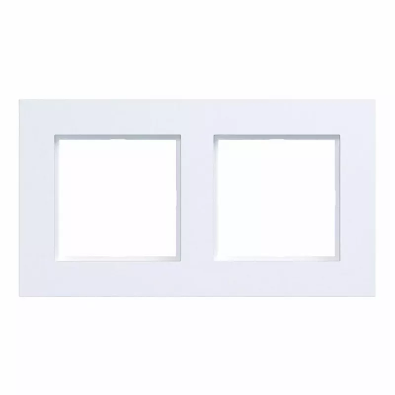 Hager WAD8200WM marco embellecedor 2 elementos, A.8, blanco luz mate