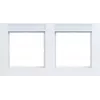 Hager WAD6202WG marco embellecedor 2 elementos horizontal blanco luz brillante A.1