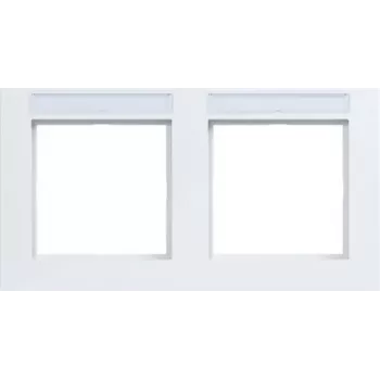 Hager WAD6202WG marco embellecedor 2 elementos horizontal blanco luz brillante A.1