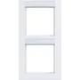 Hager A.1 marco vertical doble blanco luminoso brillante WAD6203WG