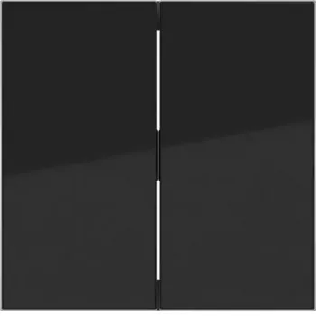 HAGER WAW2000BG tapa de interruptor basculante 2 elementos negro noche brillante