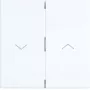 Hager WAW2001WG tapa de interruptor basculante 2 elementos blanco claro brillante para serie Ax/Cx