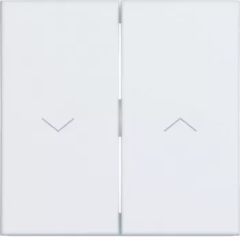 Hager WAW2001WM tapa de interruptor basculante 2 elementos, blanco puro, mate, para serie Ax/Cx