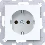 Hager WAS1100WG toma de corriente Axess/Cuby blanco claro brillante