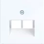Hager placa central Ax/Cx blanco claro brillante WAF1108WG