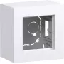 Hager A.8 WAD8110WG Caja de superficie de 1 elemento, versión alta, blanco claro brillante