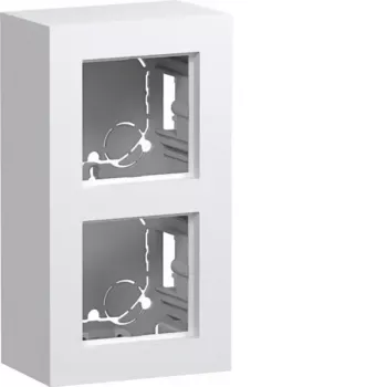 Hager WAD8210WG carcasa de superficie 2 elementos versión alta A.8 blanco claro