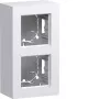 Hager WAD8210WG carcasa de superficie 2 elementos versión alta A.8 blanco claro