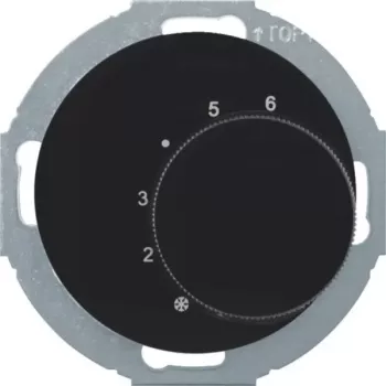 Hager WLN5026BG termostato con contacto conmutado e interruptor en serie R.classic negro