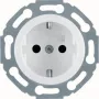 Hager WTS1200WG toma SCHUKO con protección contra contactos mejorada, borne de conexión rápida 1930/brillante blanco polar