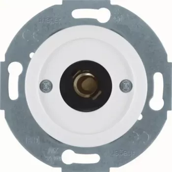 Hager WTE5182WG pulsador con luz de control E10, pieza central 1930/cristal, blanco brillante
