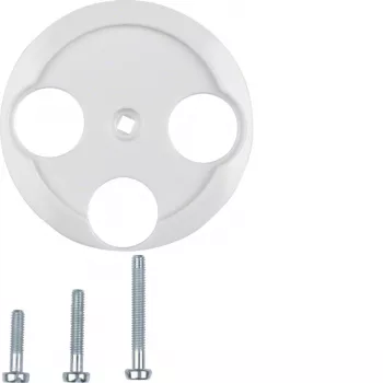 Hager pieza central WTF4593PW para toma de antena 3 orificios 1930/cristal blanco polar