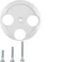 Hager pieza central WTF4593PW para toma de antena 3 orificios 1930/cristal blanco polar