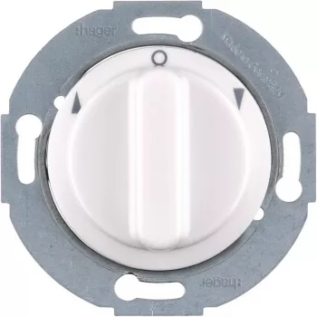 Hager WTE6161WG interruptor giratorio para persiana/toldo 1 polo blanco polar satinado