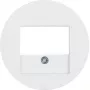 HAGER placa central con recorte TAE R.Classic blanco puro brillante (WLF4000WG)