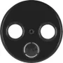 Hager WLF1068BG placa central para toma de antena 2 y 3 orificios R.Classic negro