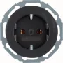 Hager WLS1100BG toma SCHUKO brillante negro serie R.Classic