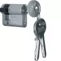 Hager WDA7172 medio cilindro perfilado accesorio, 30/10 mm, latón niquelado, 2 llaves